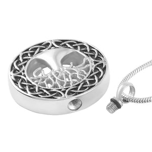 Celtic Tree of Life Urn Necklace - Cremation Jewelry Memorial Keepsake Pendant - Funnel Kit Included - Johnston's Cremation Jewelry - 3