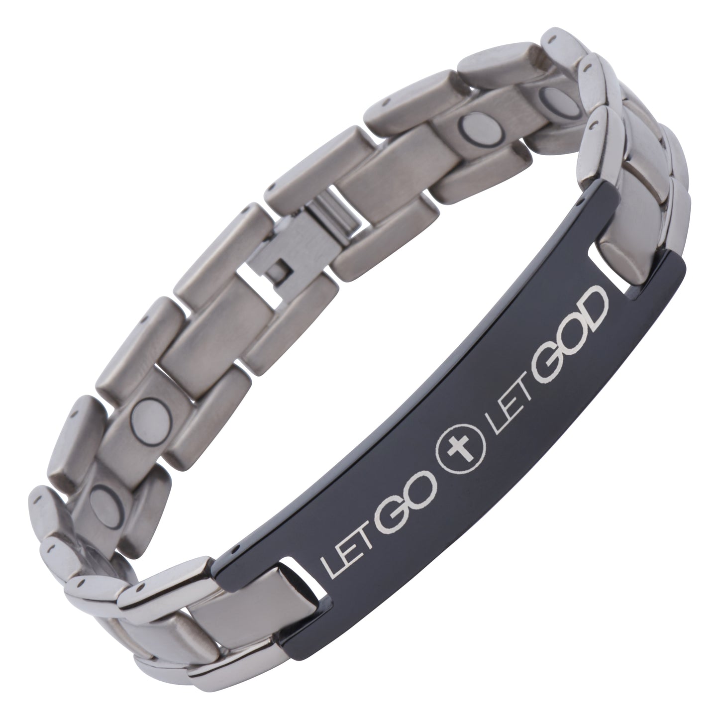 Let Go, Let God Titanium Magnetic Therapy Bracelet